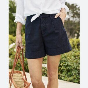 Frank & Eileen WATERFORD Walking Short ITALIAN PERFORMANCE LINEN size: 8 Navy